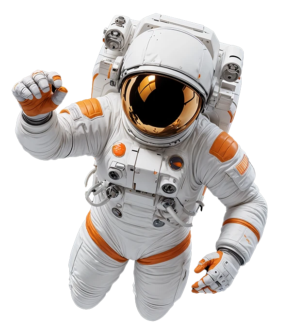 astronaut floating in space