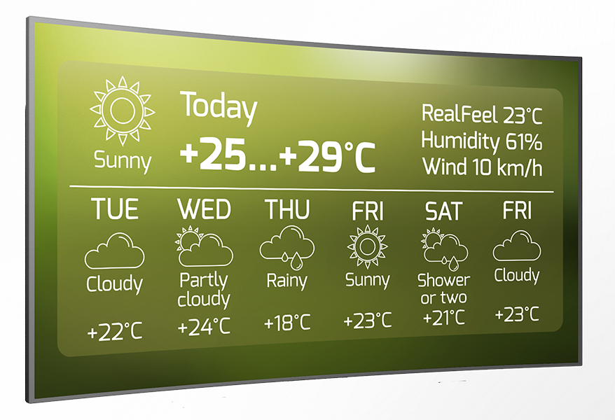weather tv screen