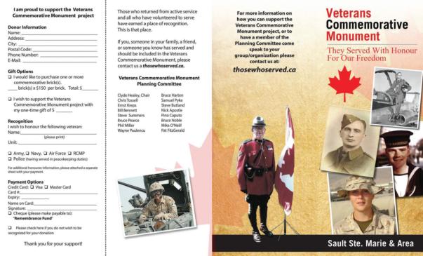 Veterans Commemorative Monument Brochure Preview Image