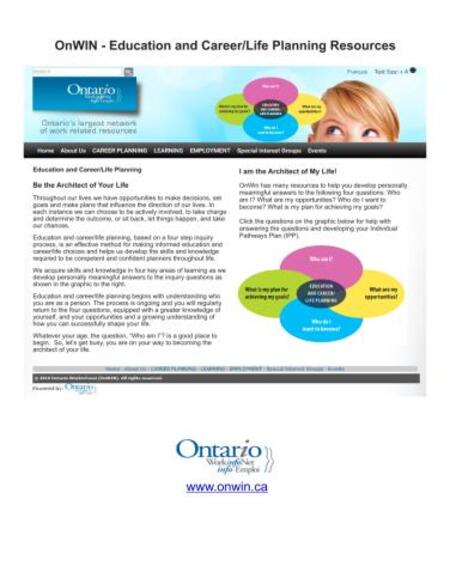 Ontario WorkinfoNet Interactive Resource Handout Preview Image